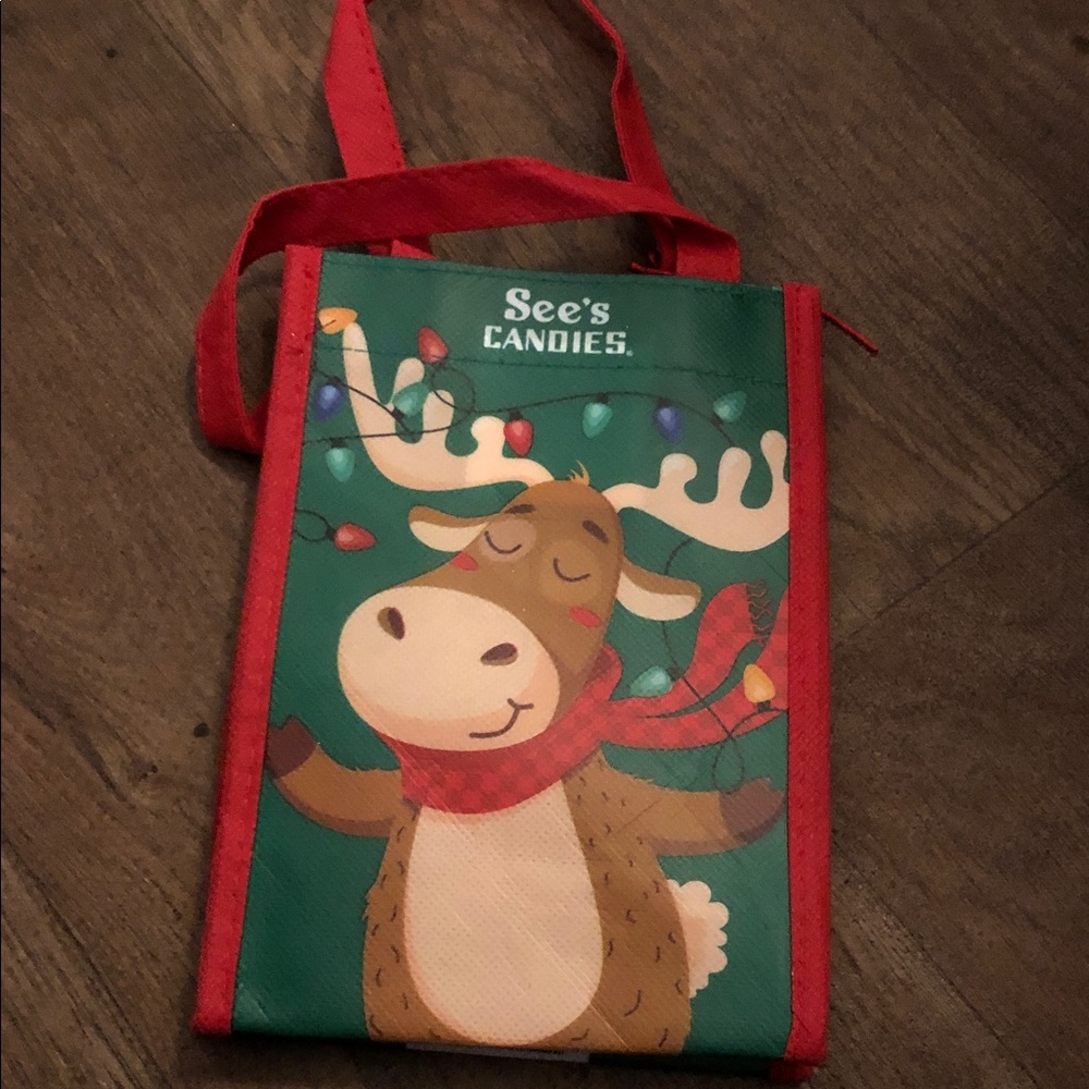 Candie's Green and Red Reindeer Tote Bag